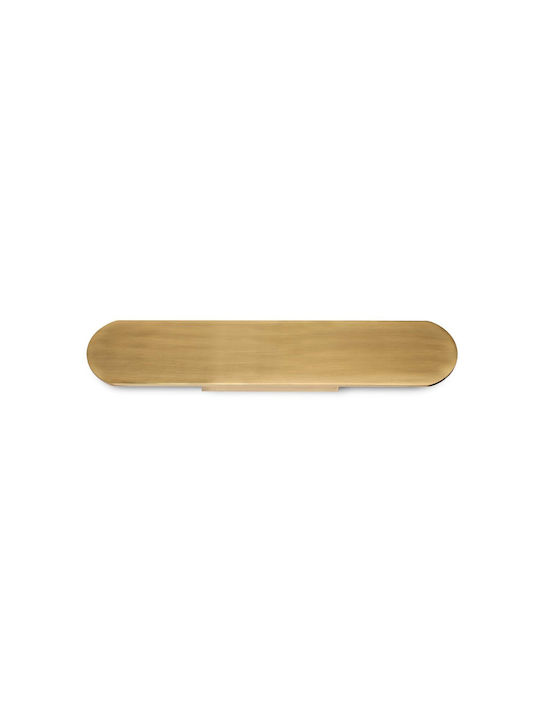 Ideal Lux Echo Μοντέρνο Φωτιστικό Τοίχου με Ενσωματωμένο LED και Θερμό Λευκό Φως Χρυσό 60x9x5εκ. 285313